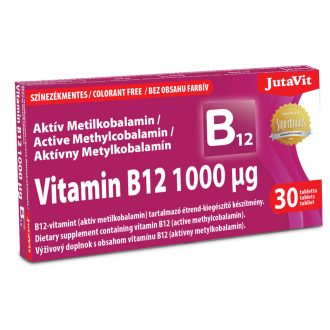JutaVit B12-vitamin 1000µg Aktív Metilkobalamin 30x ÚJ!
