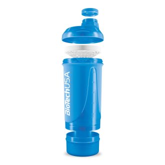   BioTechUSA Keverőpalack Biotech Wave+ Compact 500ml (+150ml) kék