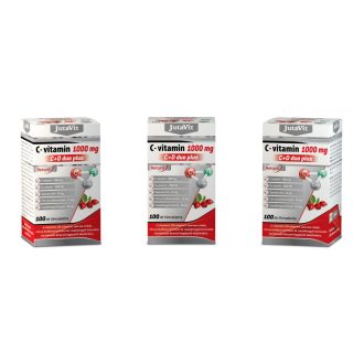JutaVit C-vitamin 1000mg C+D DUO Plus 100x