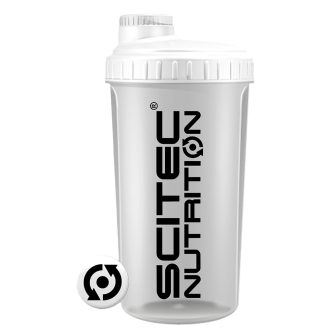 SCITEC Nutrition Shaker 700ml opaque white lid white scitec