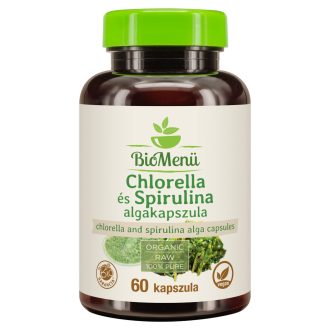 BioMenü BIO CHLORELLA és SPIRULINA ALGA kapszula 60 db