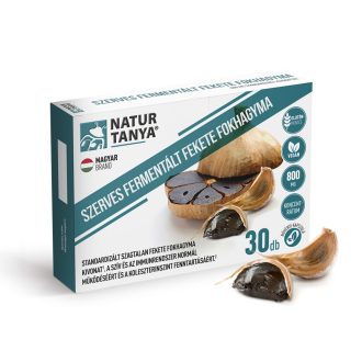   Natúr Tanya Fermentált Fekete Fokhagyma - 12.000 mg porított fokhagyma őrleménynek megfelelő, szagtalan kivonat, standardizált S-allil-cisztein tartalommal