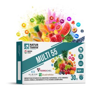   Natúr Tanya MULTI 55 – Fermentált multivitamin 55 féle koncentrált hatóanyag, 36 fermentált zöldség, gyümölcs, gyógynövény és 19 vitamin, ásványi anyag
