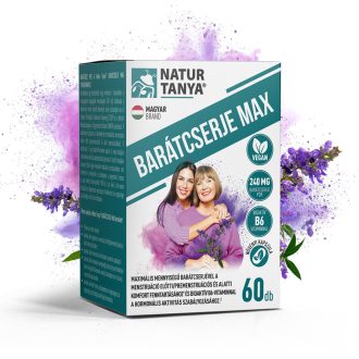   Natúr Tanya BARÁTCSERJE MAX - maximális mennyiségű barátcserje és bioaktív B6-vitamin. Ciklusbarát, menstruációbarát, hormonbarát.